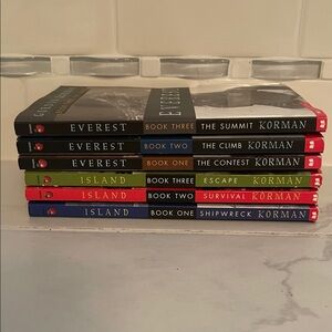 Everest and Island Book Series by Korman. All in good condition